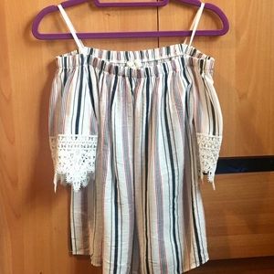 Striped, off the shoulder top